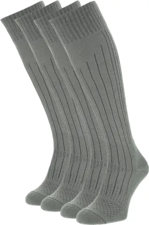 281Z Military Demi Season Breathable Knee High Cushioned Uniform Boot Socks - Tactical Trekking Hiking - Outdoor Fishing Hunting (Foliage Green X-Small 4 Pairs Pack)