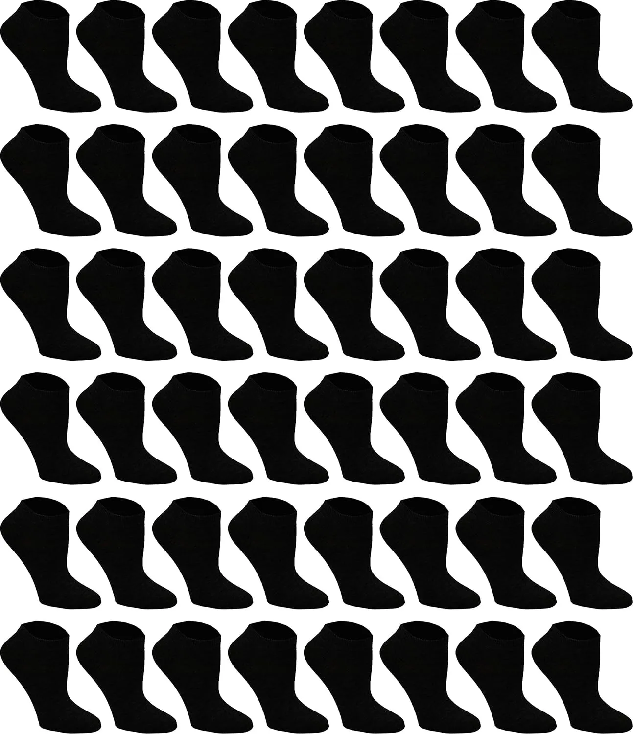 48 Pairs Womens Low Cut Ankle Socks, Comfortable Lightweight Breathable Athletic Bulk Pack Wholesale