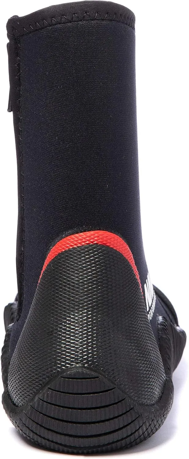5mm Neoprene Wetsuit Zipped Boots NAVABT02 - Black - Unisex -