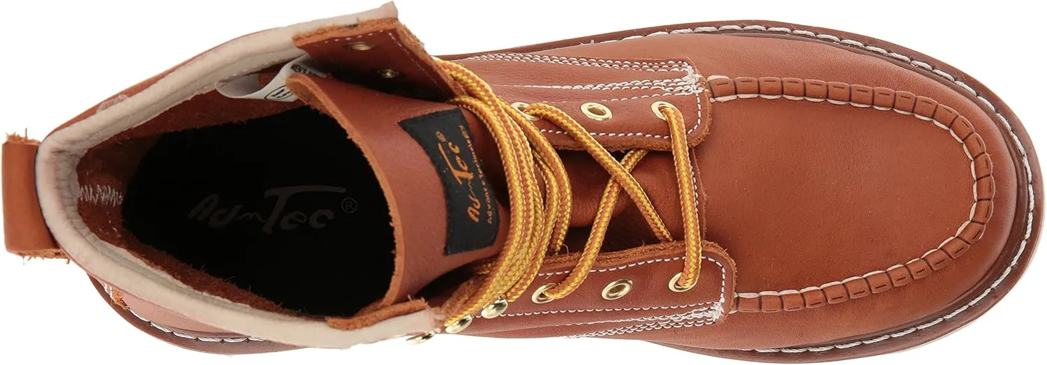 Ad Tec Men's 6" Mud Free Lightweight Farmers Work Boots - Heavy Duty Moc Toe Designed Breathable Pig Lining Shoes