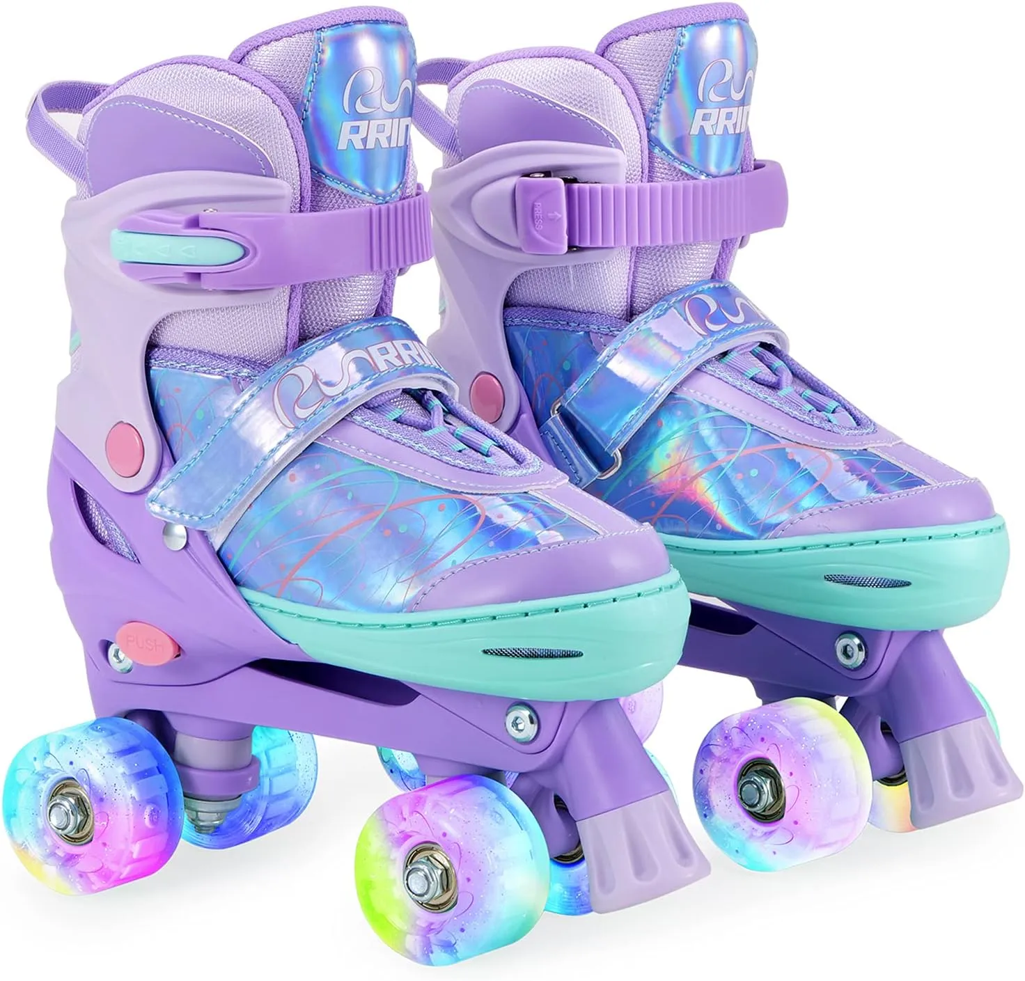 Adjustable Kids Roller Skates for Girls Boys with Light Up Wheels –Skates for Kids Ages 6-12, Toddler 3-5, Youth and Women Beginners Indoor and Outdoor
