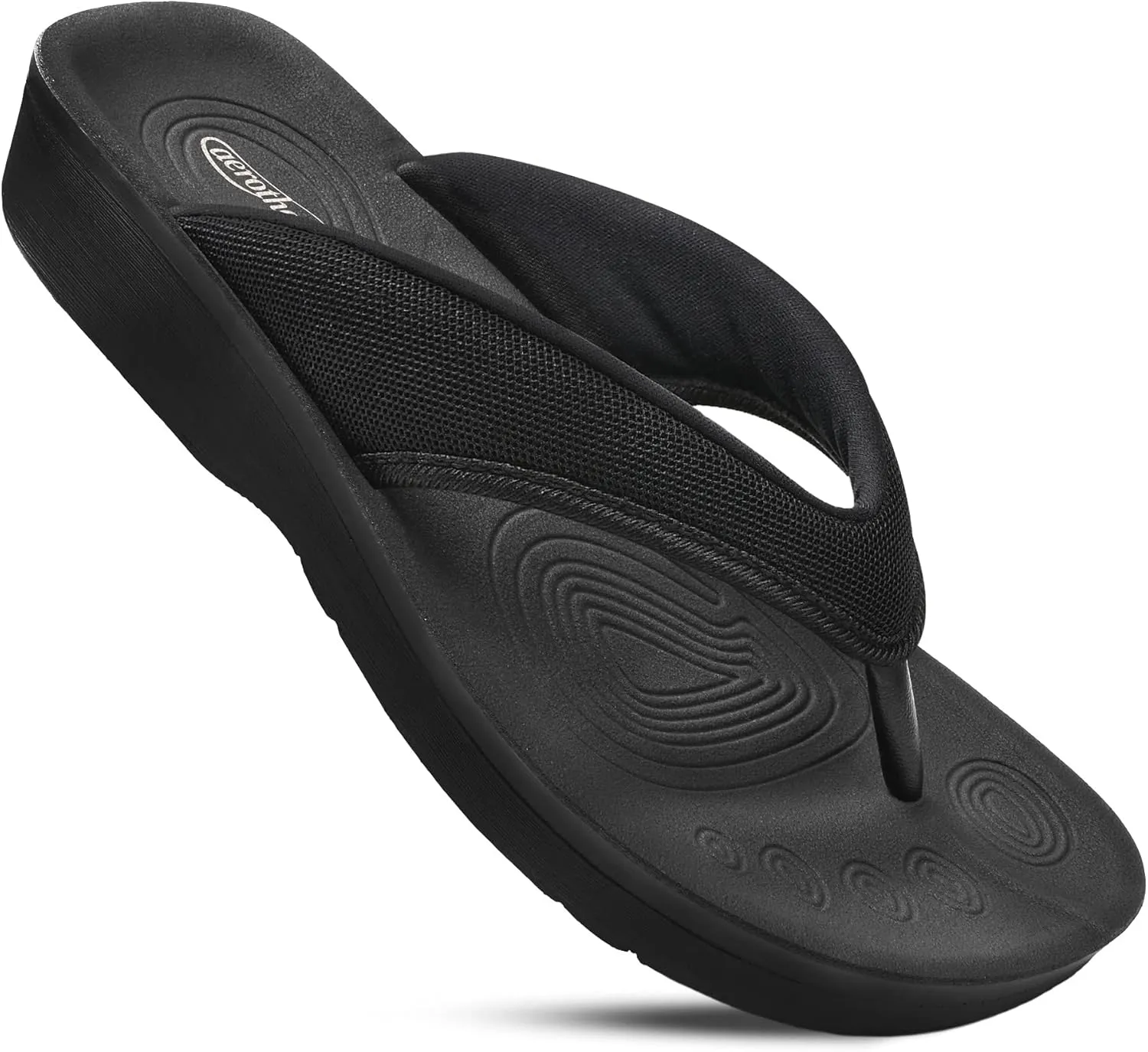 AEROTHOTIC Soft Fuzzy Slippers Outdoor and Indoor with Non-Slip Sole Stylish Straps Comfortable Womens Slippers Open Toe Home Travel Vacation Wear