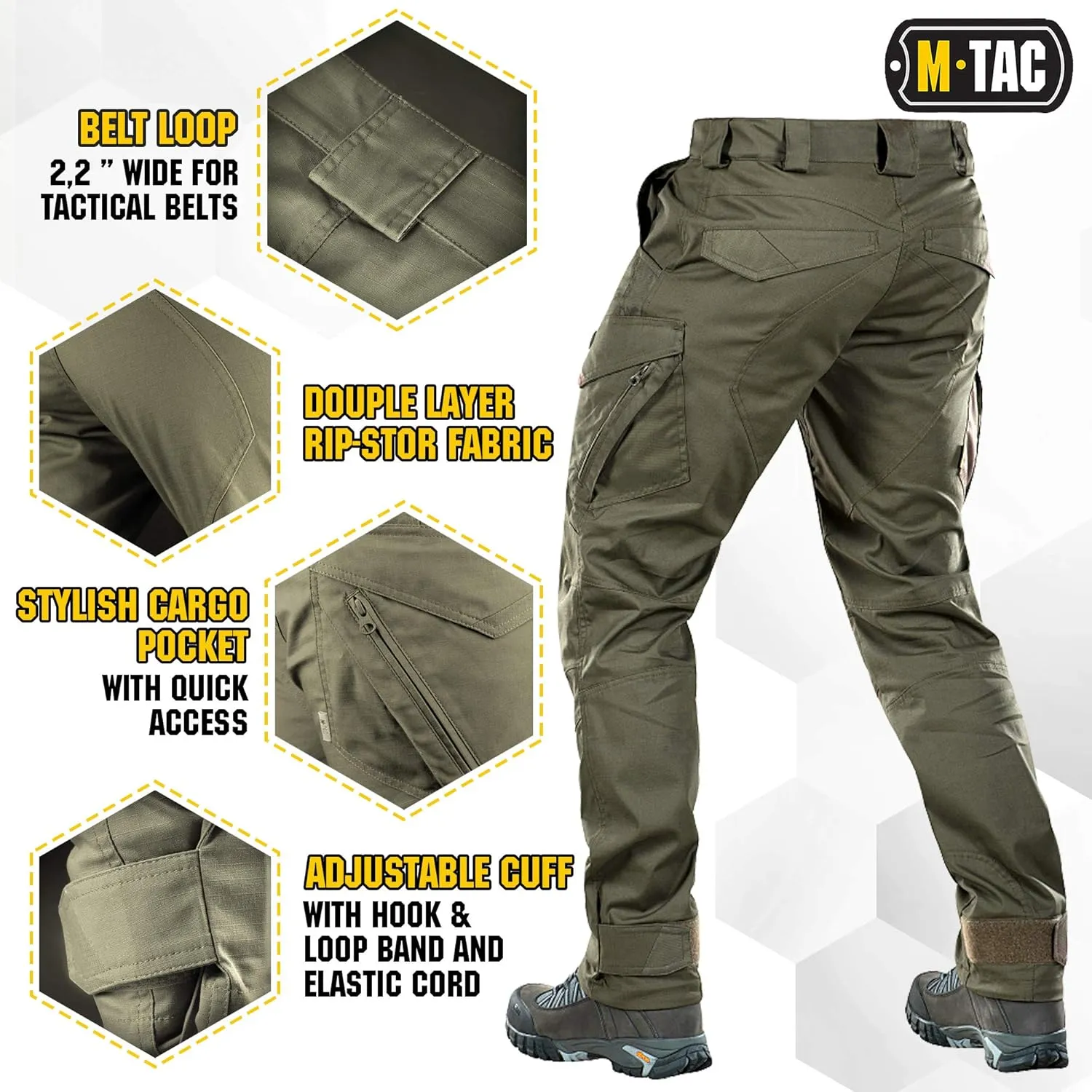 Aggressor Flex - Tactical Pants - Men Cotton with Cargo Pockets
