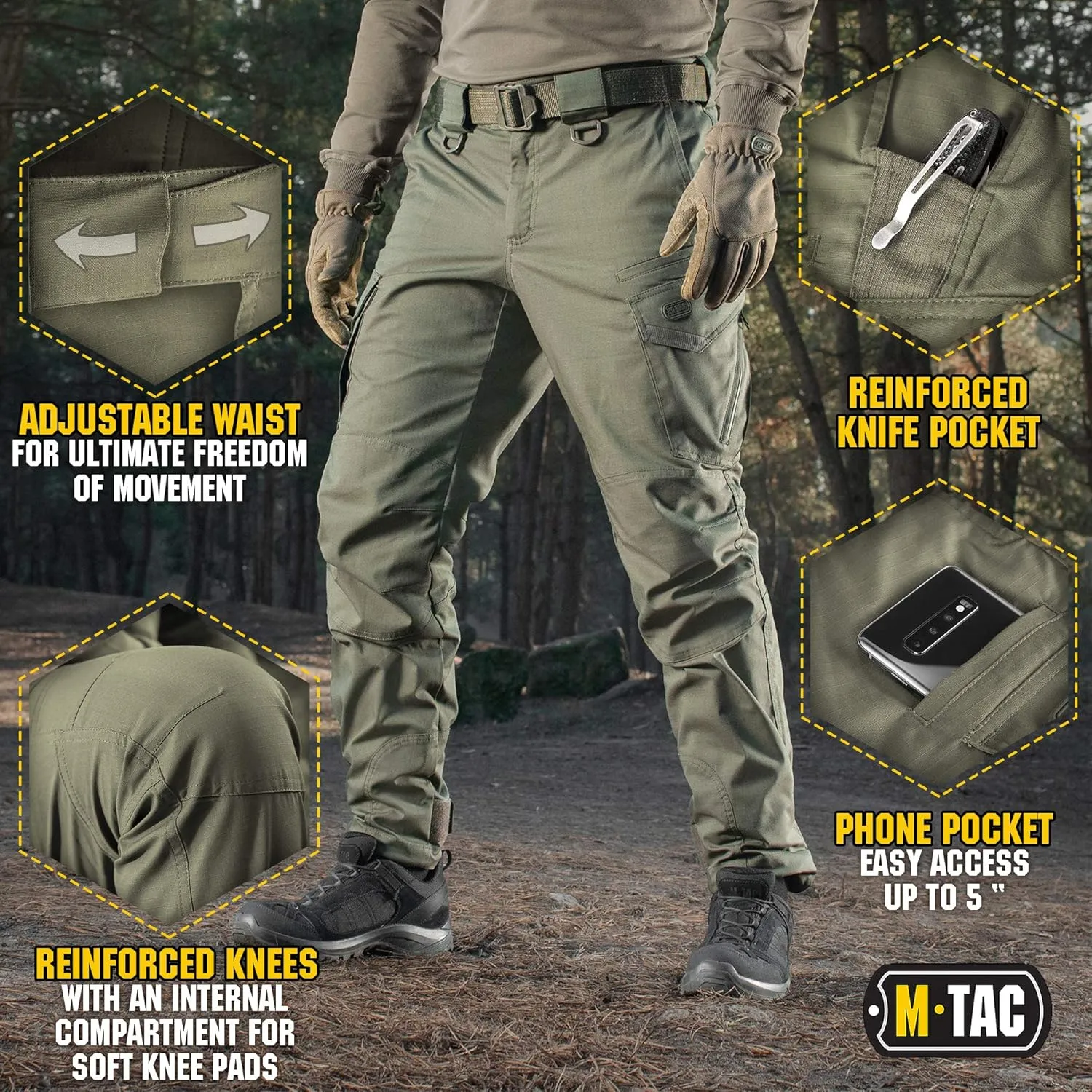 Aggressor Flex - Tactical Pants - Men Cotton with Cargo Pockets