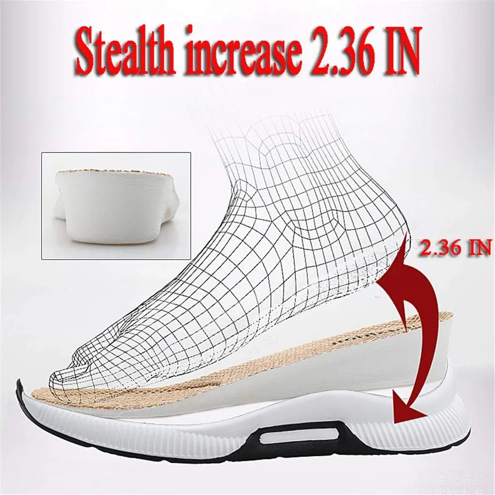 ailishabroy Elevator Sneakers Men Sports Lightweight Casual Shoes with Hidden Flight Lifting Heel for Men Black Blue Gray -2.36 Larger