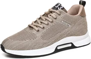 ailishabroy Elevator Sneakers Men Sports Lightweight Casual Shoes with Hidden Flight Lifting Heel for Men Black Blue Gray -2.36 Larger