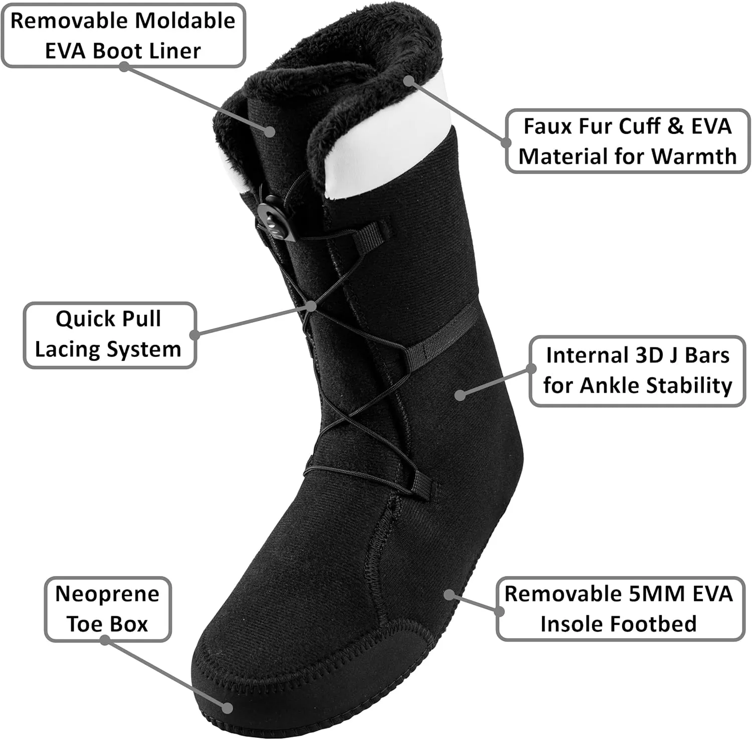 Alpine Swiss Men's Snowboard Boots | Waterproof, Custom-Fit Liner, Medium Flex for All-Mountain Riding, Winter Snow Boots