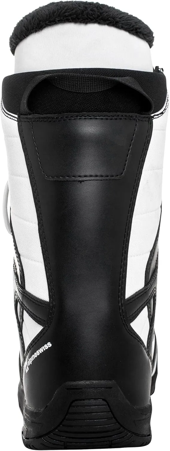 Alpine Swiss Men's Snowboard Boots | Waterproof, Custom-Fit Liner, Medium Flex for All-Mountain Riding, Winter Snow Boots