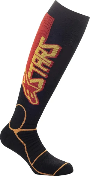 Alpinestars Mx Pro Socks Black/Yellow/Tangerine Lg (4701520-1540-L)