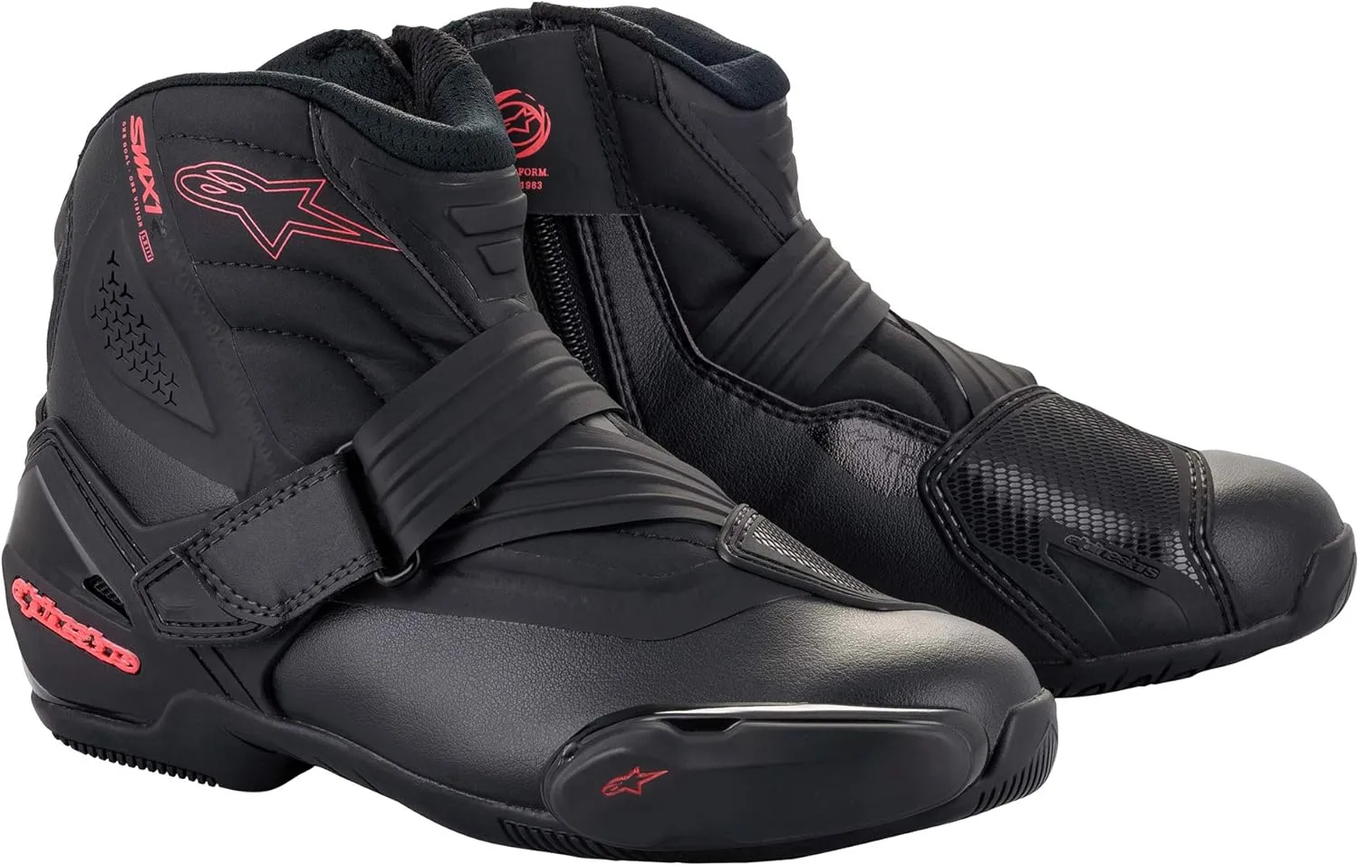 Alpinestars Women's Stella SMX-1 R V2 Boots (39) (BLACK/DIVA PINK)