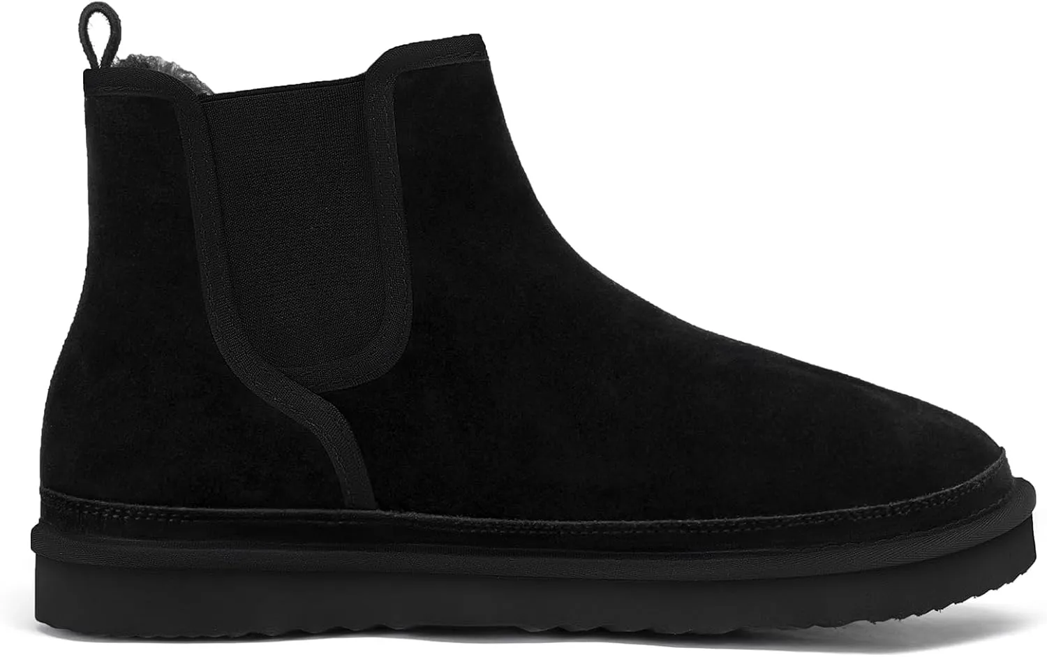Athlefit Men's Winter Snow Boots for Men Suede Chelsea Boots Casual Warm Anti-Slip Chelsea Boots