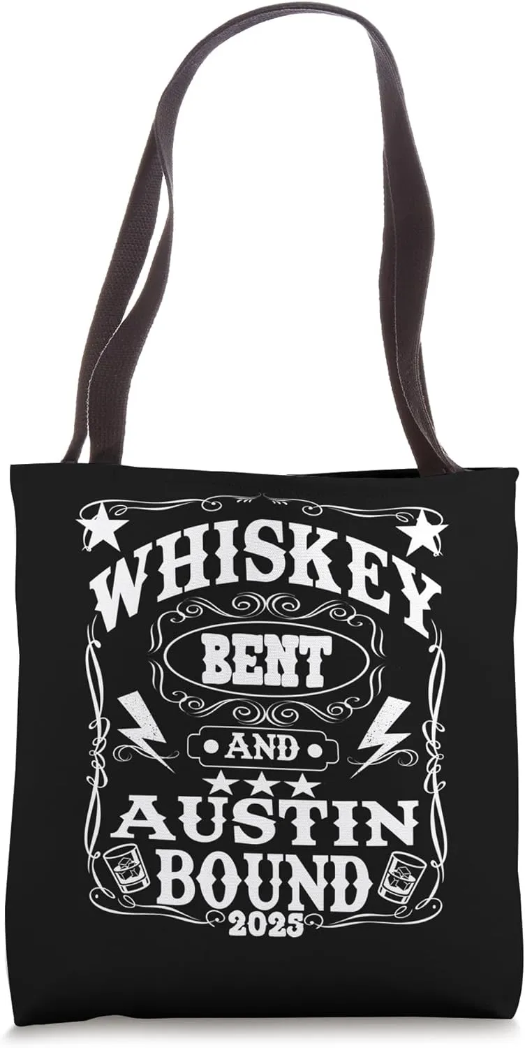 Austin Whiskey Bent Matching Group Party Tote Bag