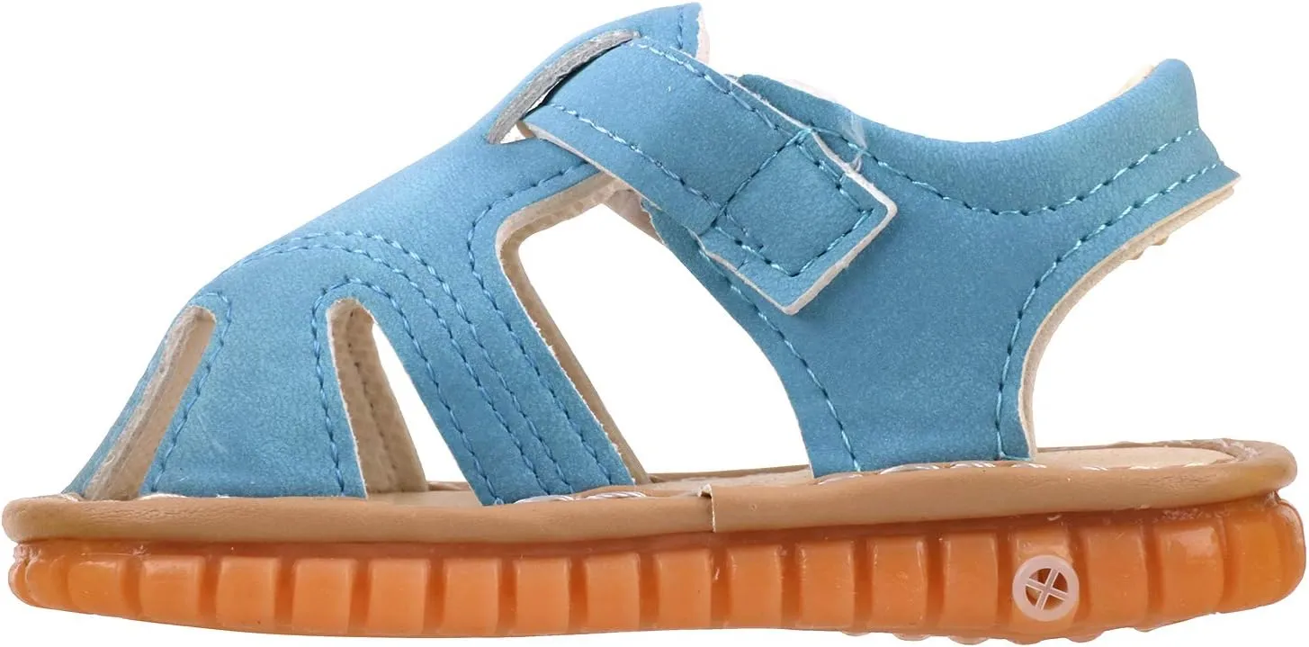 Baby Boys Girls Squeaky Sandals Summer Closed-Toe Anti-Slip Premium Rubber Sole Toddler First Walkers Shoes