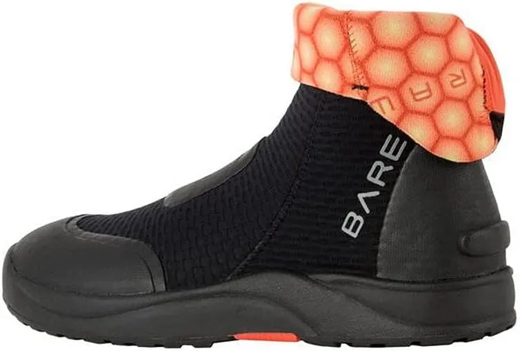 BARE 5MM Ultrawarmth Boot | Neoprene | Made with Unique Omnired Inner Fabric | Great for Diving & Snorkeling in Cooler Water| Easy to Put on with Zipper and Wide Gusset | Comfortable | Unisex