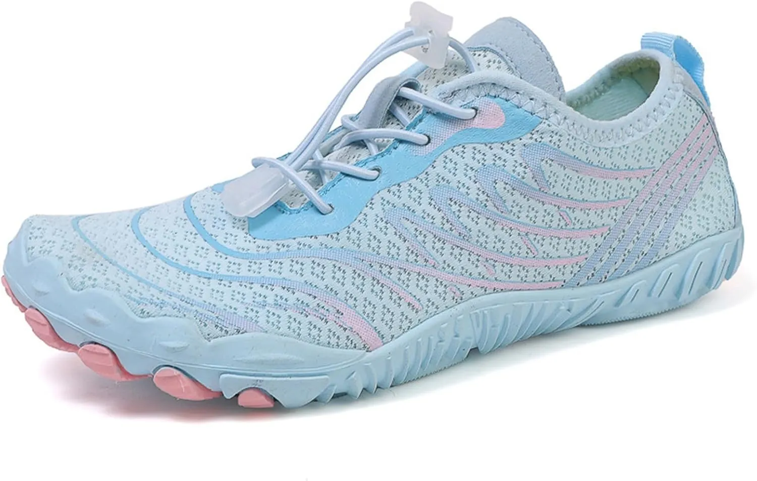 Barefoot Shoes Unisex Couples Breathable Wide Toe Non Slip Quick Drying Water Footwear Lightweight Breathable Comfy Beach Shoes for Men Women Summer Hiking Sneakers Thick Sole Indoor Yoga Sports Shoe
