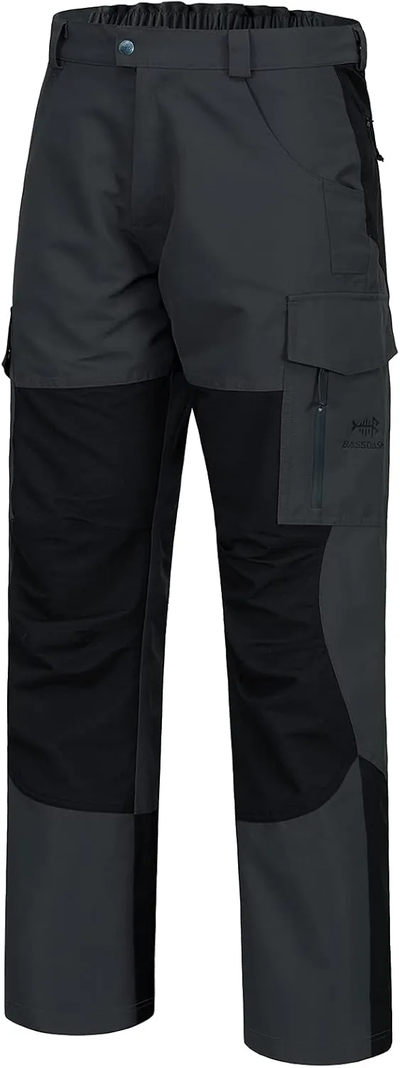 BASSDASH Splice Men’s Waterproof Breathable Hunting Pants Ripstop Camo Fishing Rain Pant