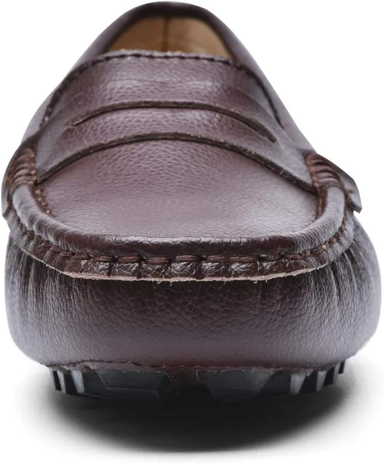 BEAUSEEN Women's Genuine Leather Penny Loafers Classic Driving Moccasins Casual Slip On Comfort Women Loafer Shoes
