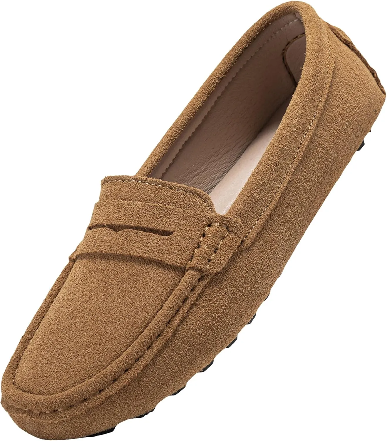 BEAUSEEN Women's Genuine Leather Penny Loafers Classic Driving Moccasins Casual Slip On Comfort Women Loafer Shoes