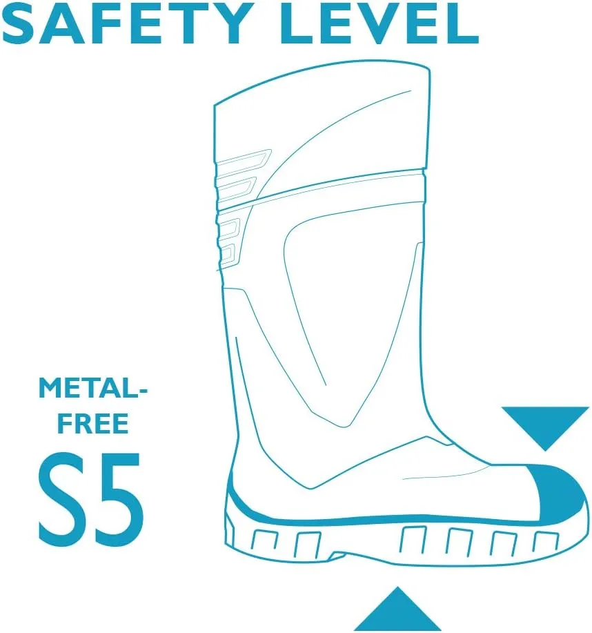 Bekina StepliteX StormGrip S5 Waterproof Wellington Boots for Men and Women - Heavy Duty Non Slip Insulated Composite Toe Work Boots for Men and Women in Fishing