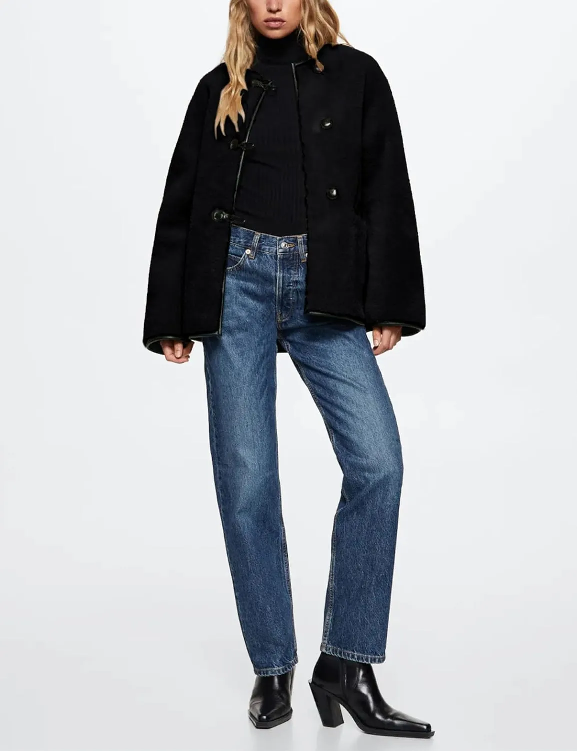 Bianstore Women’s Sherpa Fleece Jackets Casual Long Sleeve Buttons Faux Fur Coat Winter Outwear