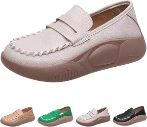 Biscalo Loafers for Women, Lurebest Shoes for Women, Soft-Soled Pure Cowhide Corrective Loafers