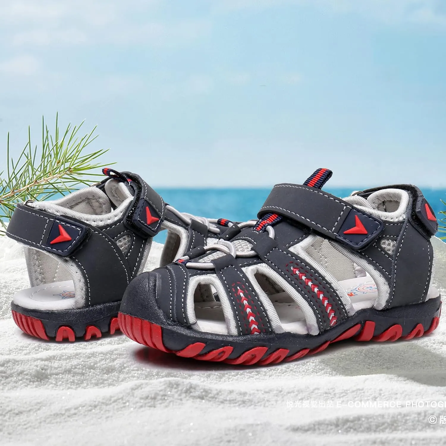 Blikcon Boys Girls Sandals Close Toe Outdoor Soft Sole Summer Sandals (Toddler/Little Kid)