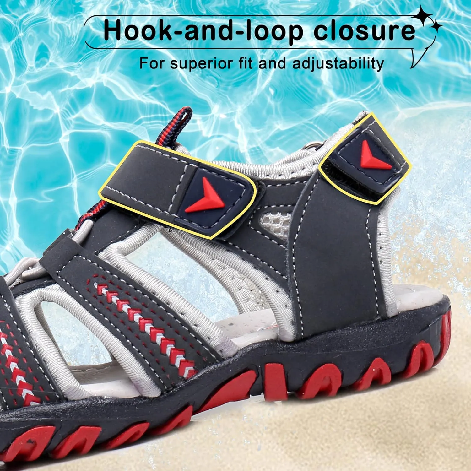 Blikcon Boys Girls Sandals Close Toe Outdoor Soft Sole Summer Sandals (Toddler/Little Kid)