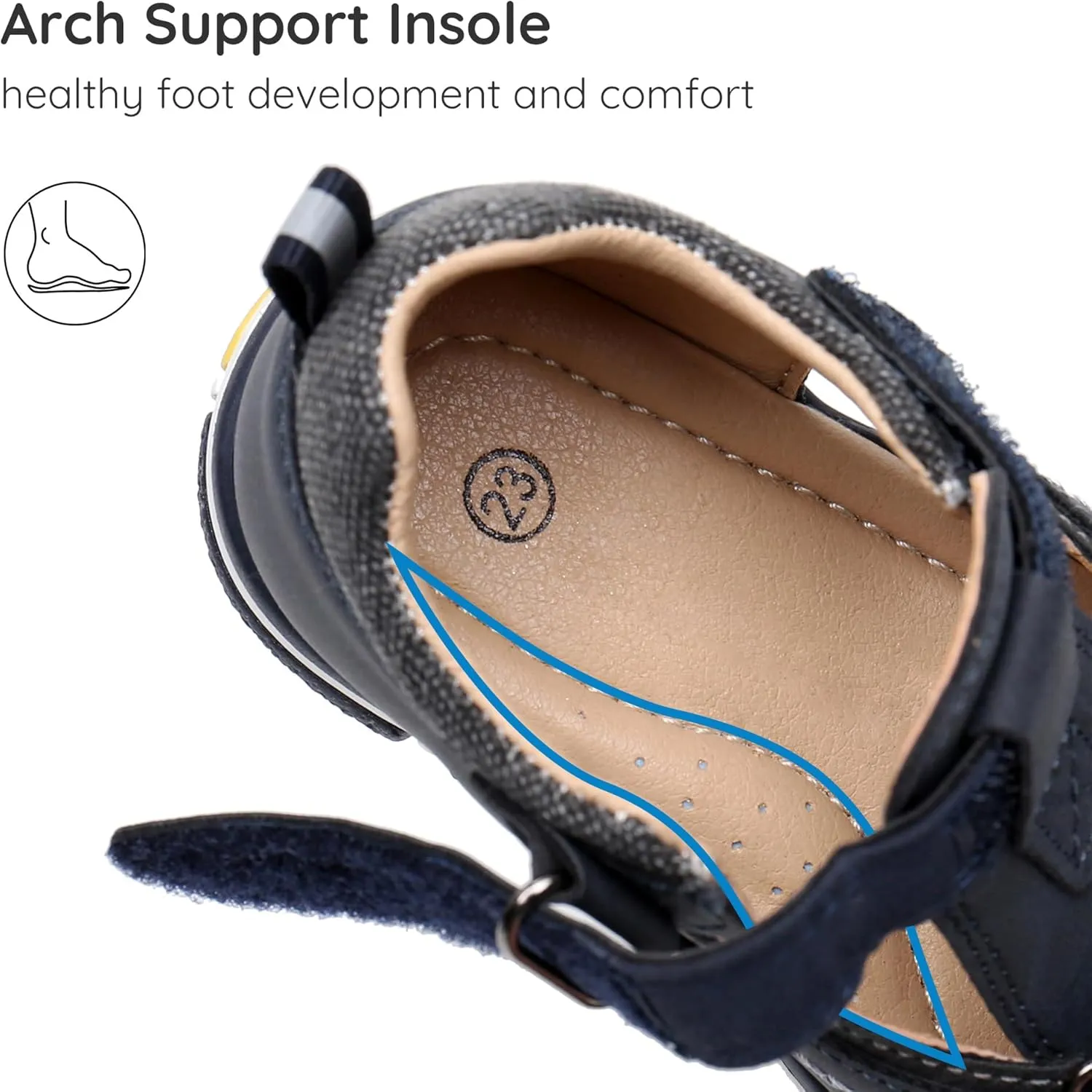 Blikcon Toddler Boys Sandals Closed Toe Summer Shoes with Soft Sole (Toddler/Little Kid)