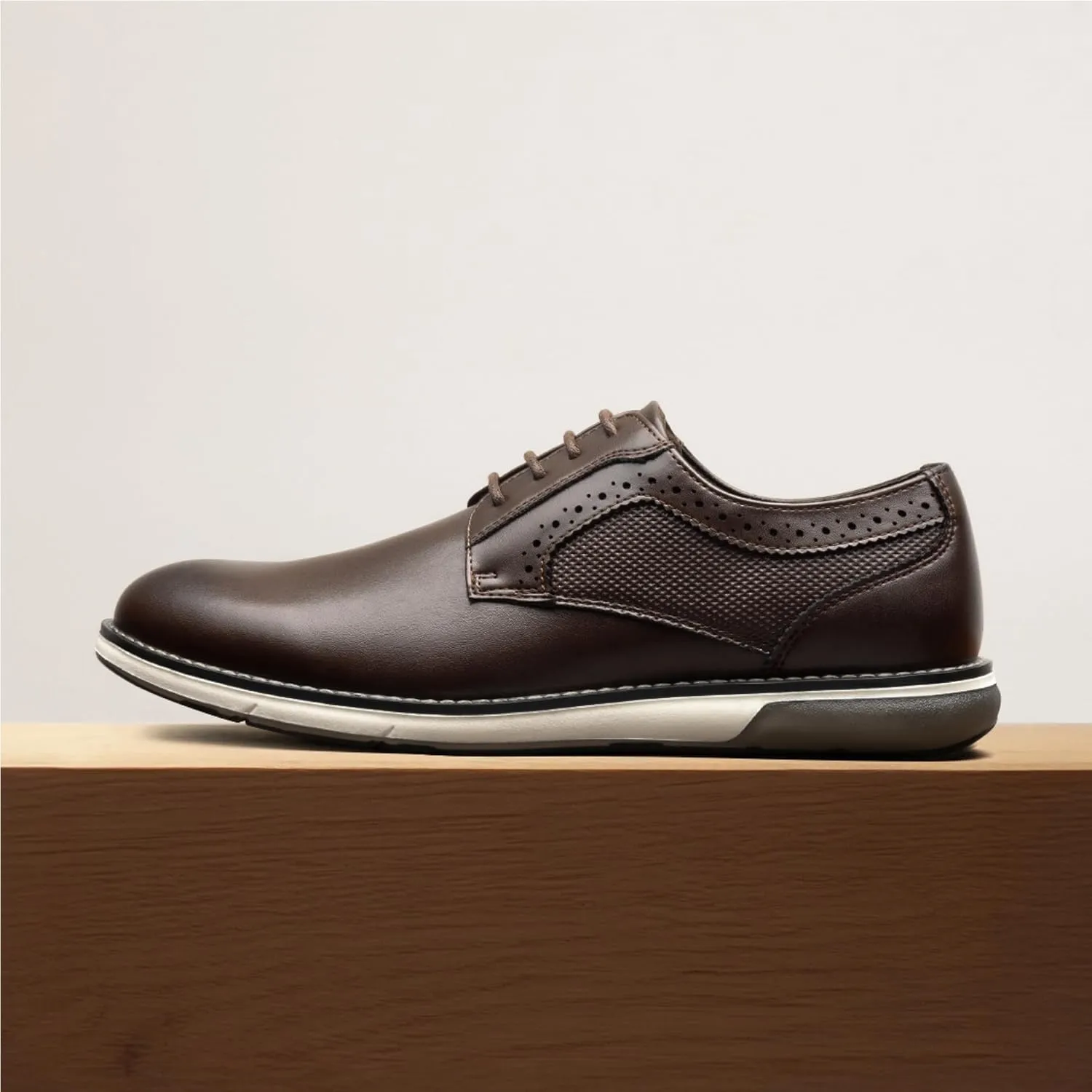 Bruno Marc Men's Plain Toe Oxford Shoes Business Formal Derby Dress Sneakers Crossflex GentEdge