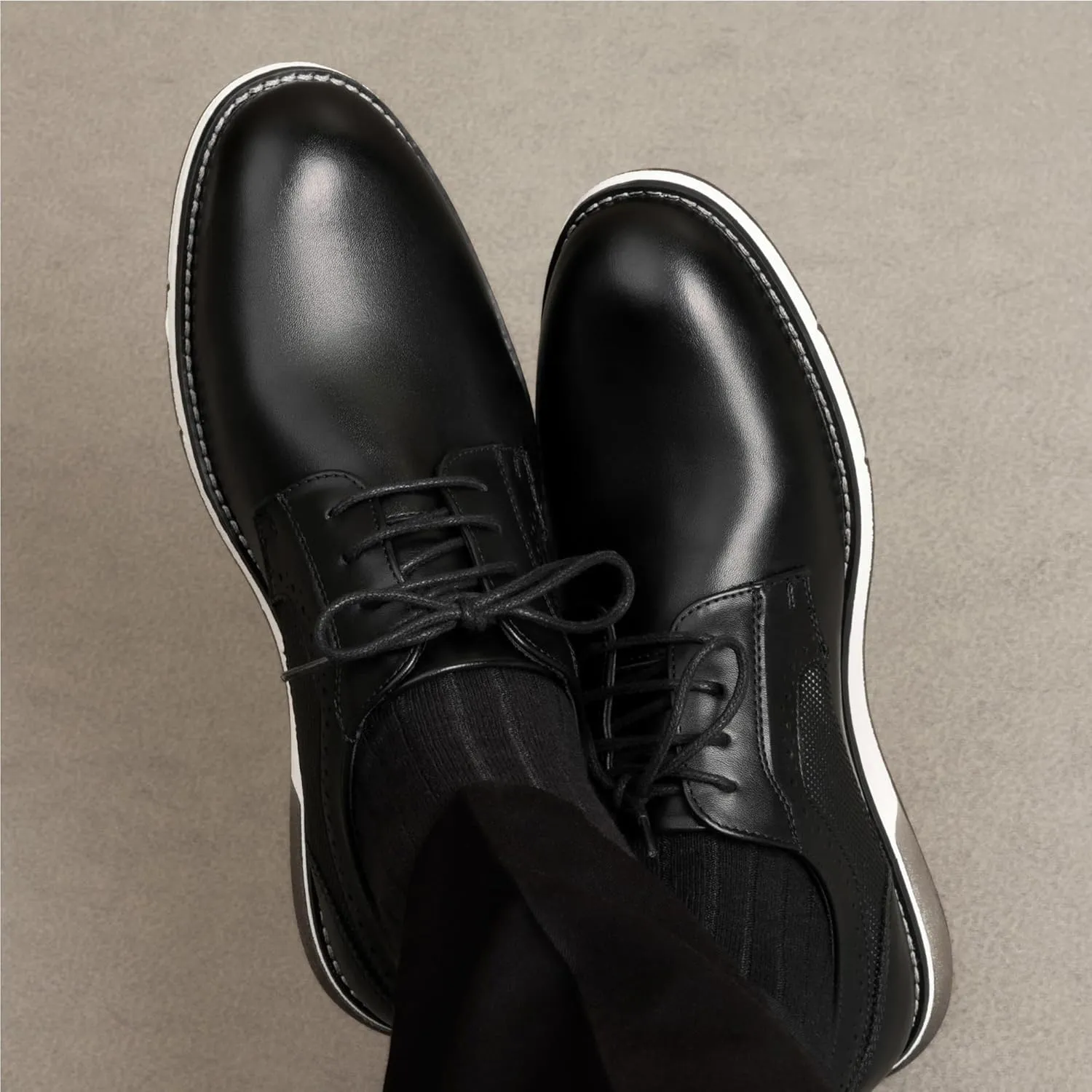 Bruno Marc Men's Plain Toe Oxford Shoes Business Formal Derby Dress Sneakers Crossflex GentEdge