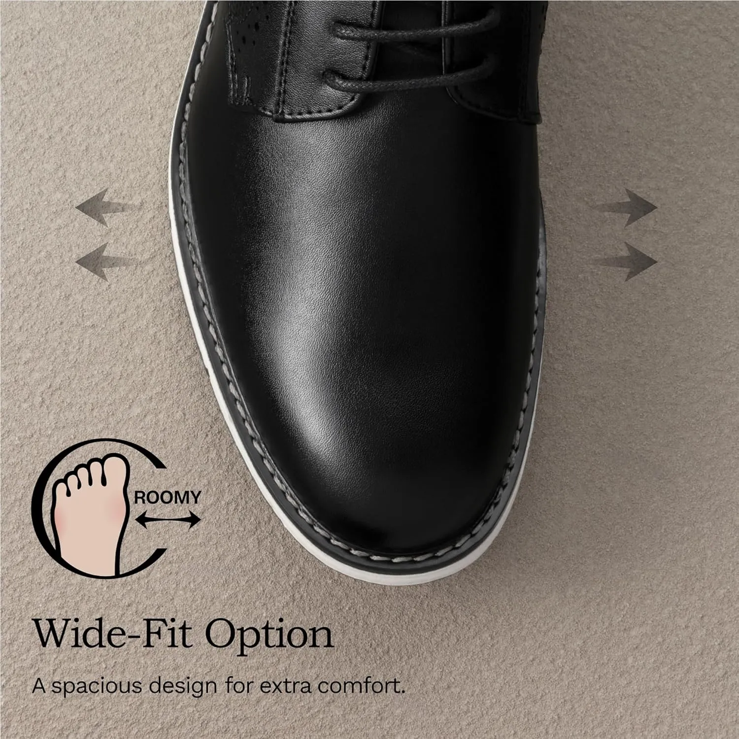 Bruno Marc Men's Plain Toe Oxford Shoes Business Formal Derby Dress Sneakers Crossflex GentEdge
