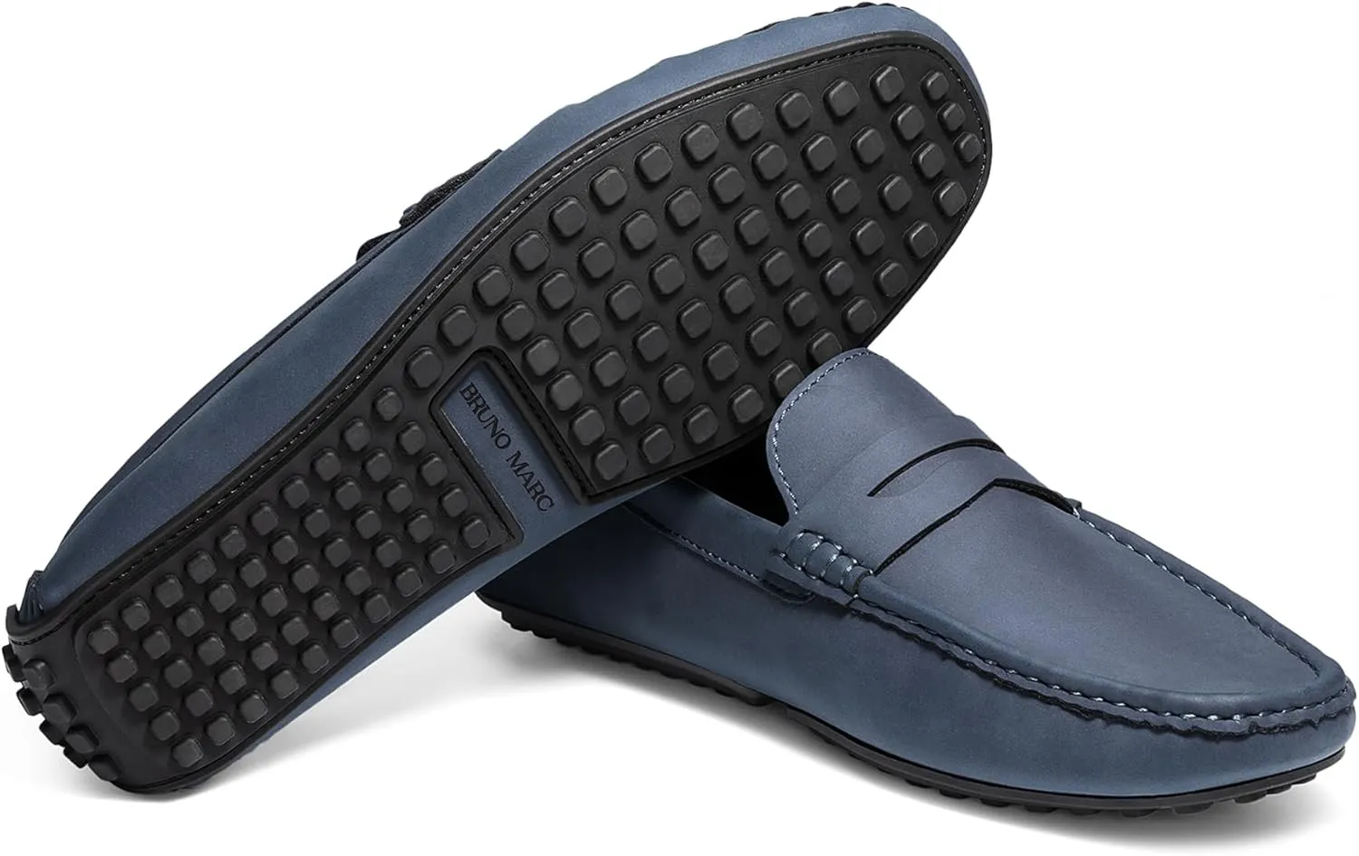 Bruno Marc Men's Slip-on Penny Loafer Suede Driving Shoes