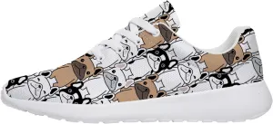 Bulldog Pattern Shoes Womens Mens Trail Running Shoes Tennis Walking Sneakers Lightweight Non-Slip Golf Shoes Gifts for Girls Boys
