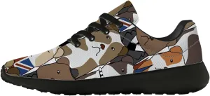 Bulldog Pattern Shoes Womens Mens Trail Running Shoes Tennis Walking Sneakers Lightweight Non-Slip Golf Shoes Gifts for Girls Boys