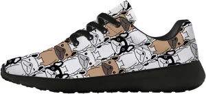 Bulldog Pattern Shoes Womens Mens Trail Running Shoes Tennis Walking Sneakers Lightweight Non-Slip Golf Shoes Gifts for Girls Boys