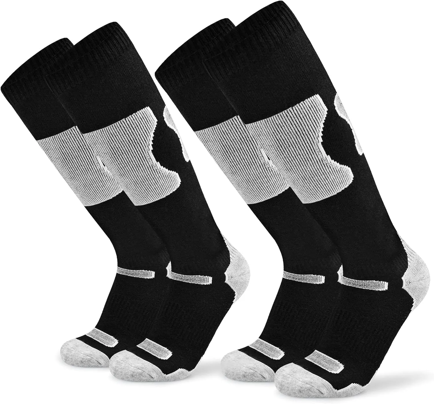 Busy Socks Merino Wool Ski Socks for Men Women, Winter Warm Socks for Skiing, Snowboarding, Outdoor Sports Cold Weather