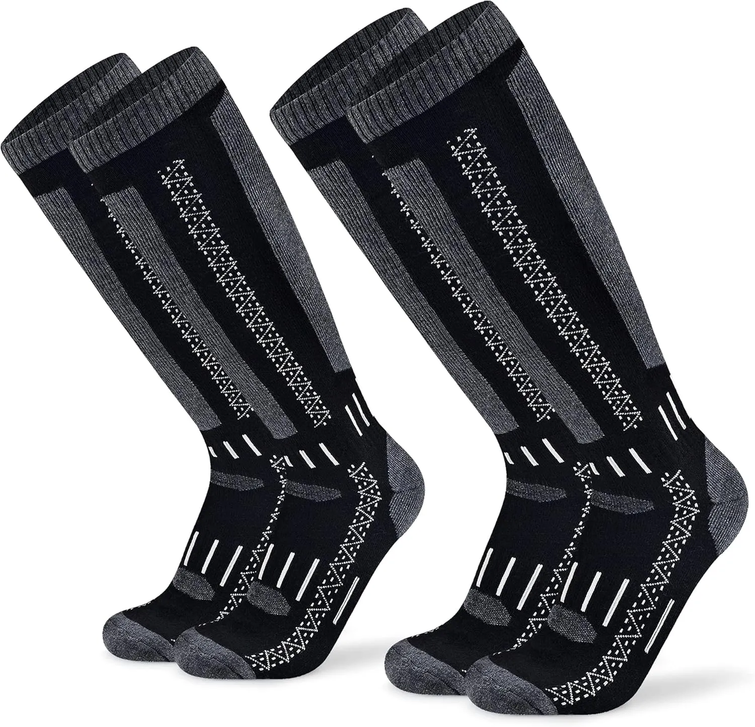 Busy Socks Merino Wool Ski Socks for Men Women, Winter Warm Socks for Skiing, Snowboarding, Outdoor Sports Cold Weather