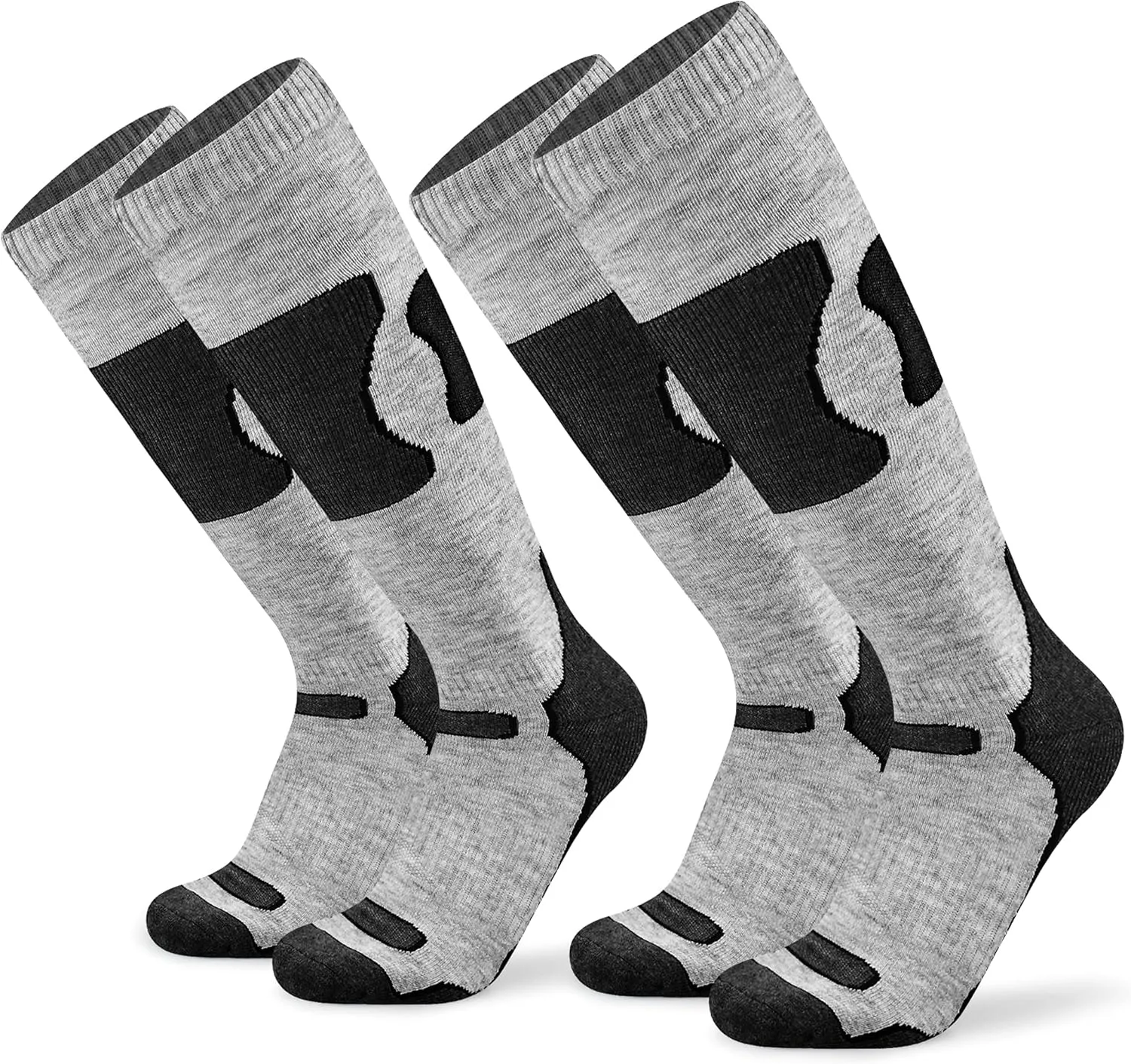 Busy Socks Merino Wool Ski Socks for Men Women, Winter Warm Socks for Skiing, Snowboarding, Outdoor Sports Cold Weather