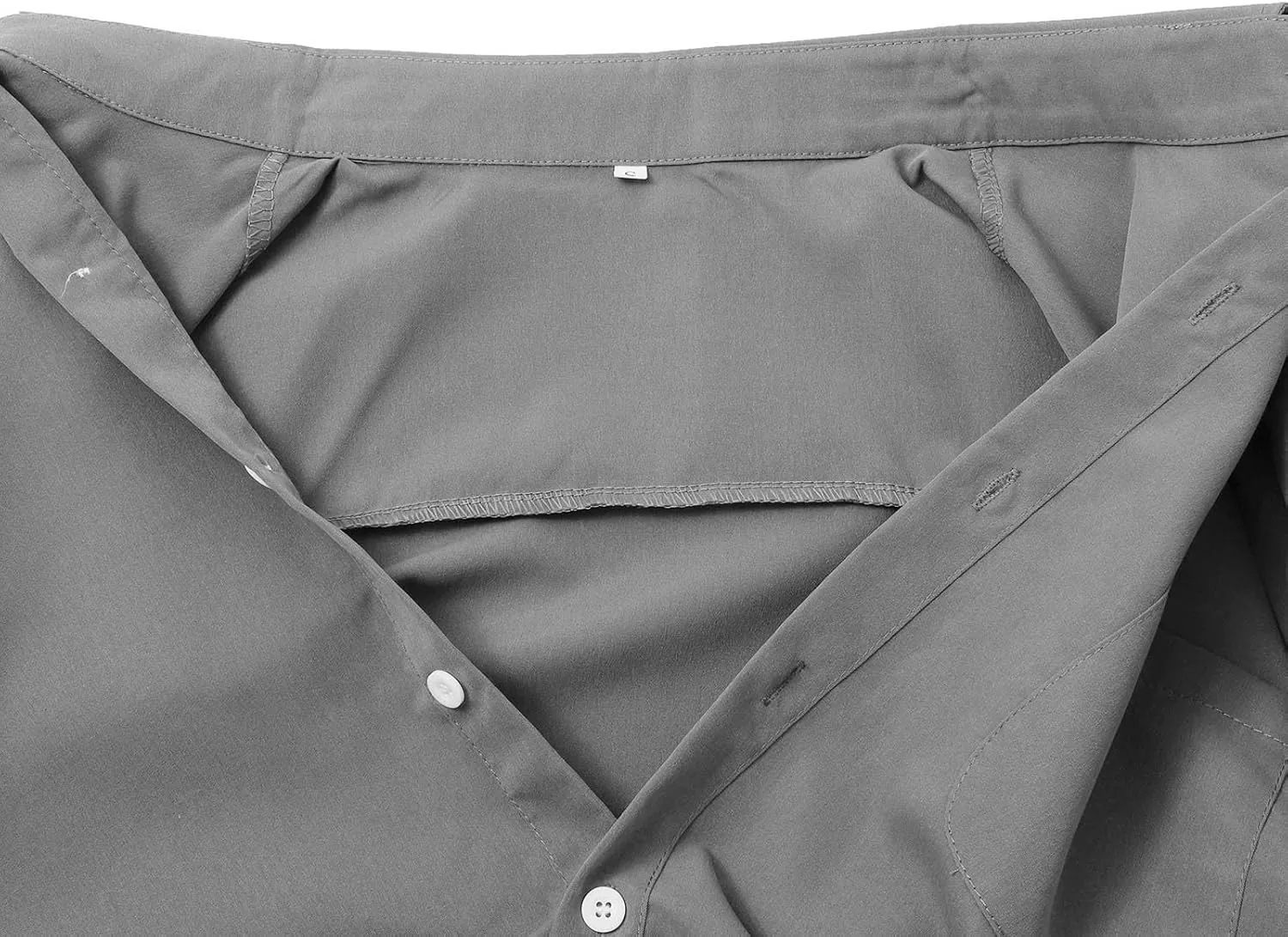 Button Down Shirt for Men Fashion Solid Lapel Long Sleeve Dress Shirts Casual Heavywegiht Untucked Blouse with Pocket