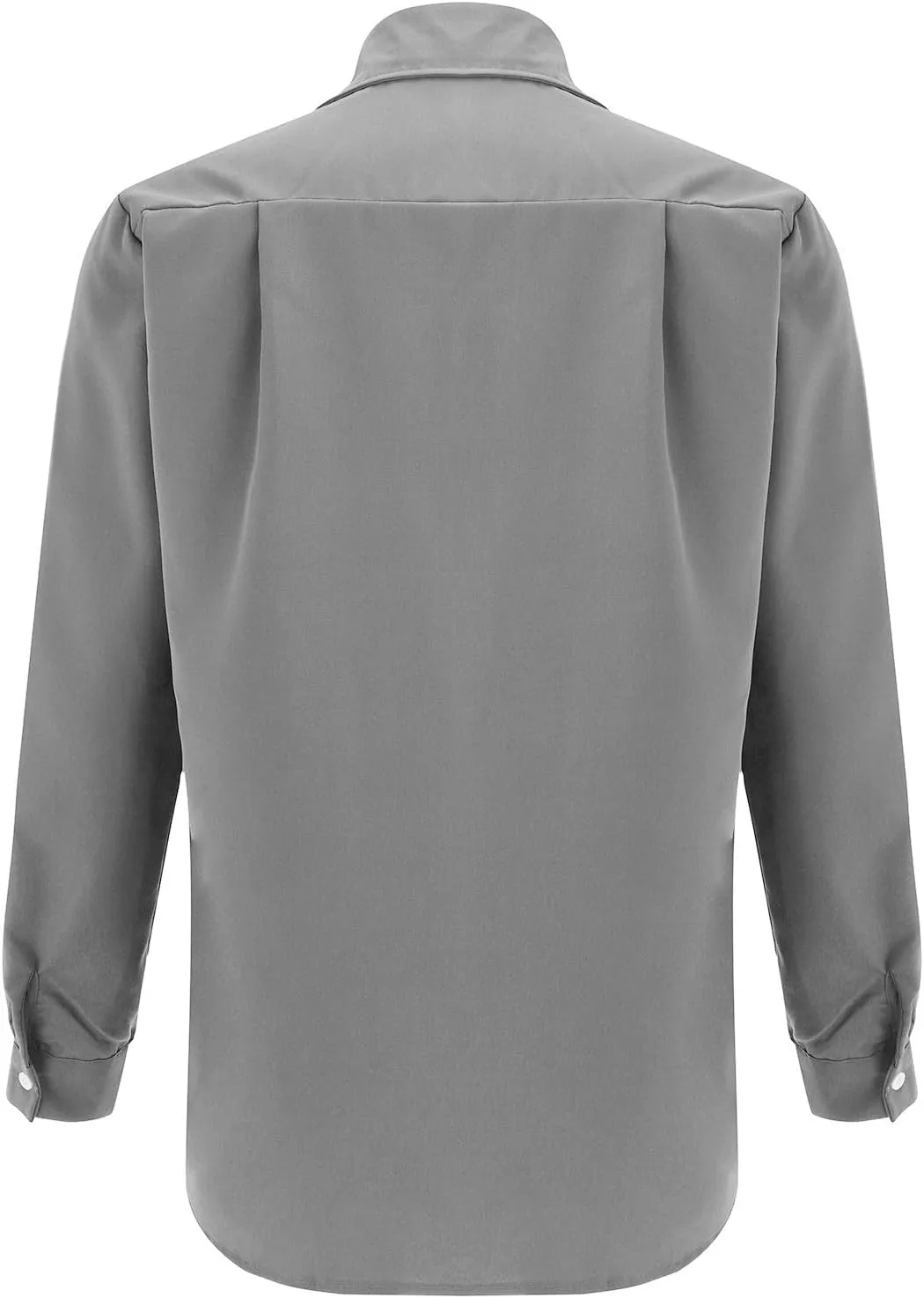 Button Down Shirt for Men Fashion Solid Lapel Long Sleeve Dress Shirts Casual Heavywegiht Untucked Blouse with Pocket