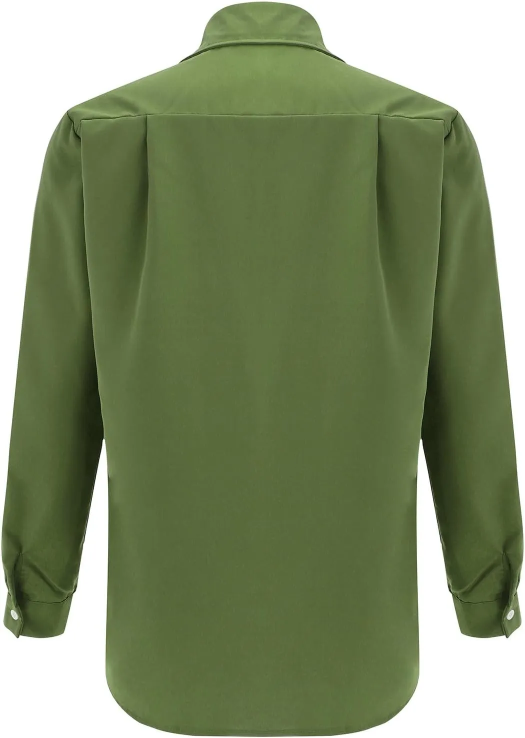 Button Down Shirt for Men Fashion Solid Lapel Long Sleeve Dress Shirts Casual Heavywegiht Untucked Blouse with Pocket