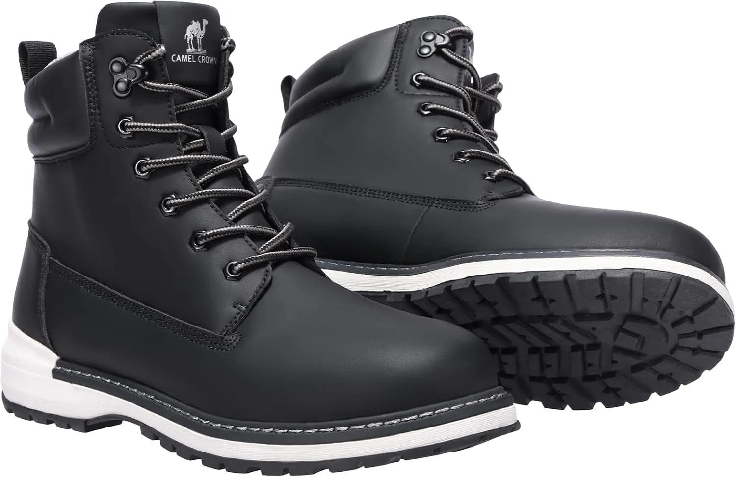 CAMEL CROWN Work Boots for Men Water-Resistant Soft Toe Non Slip, Comfortable Insulated Industrial Construction Boots