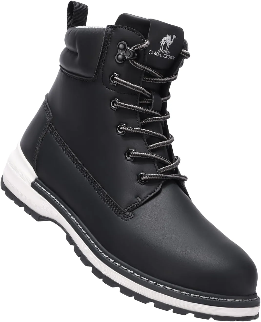 CAMEL CROWN Work Boots for Men Water-Resistant Soft Toe Non Slip, Comfortable Insulated Industrial Construction Boots
