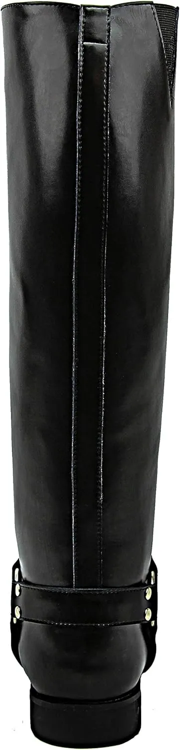 Casper Harness Men's Man Motorcycle Police Leather Fashion Stylish Tall Riding Boots Color Black