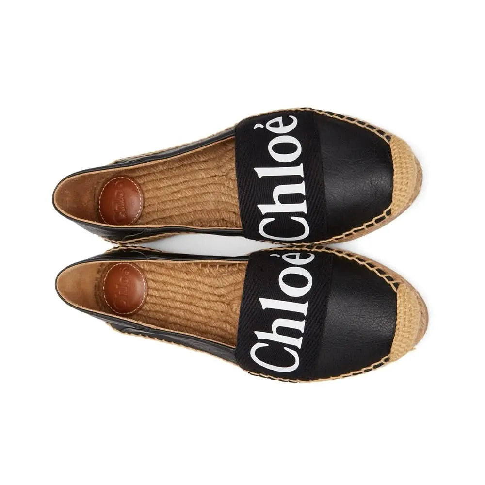 CHLOÉ Black Woody Espadrilles