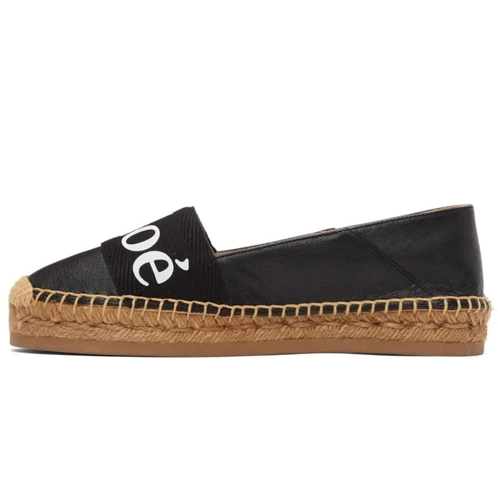 CHLOÉ Black Woody Espadrilles