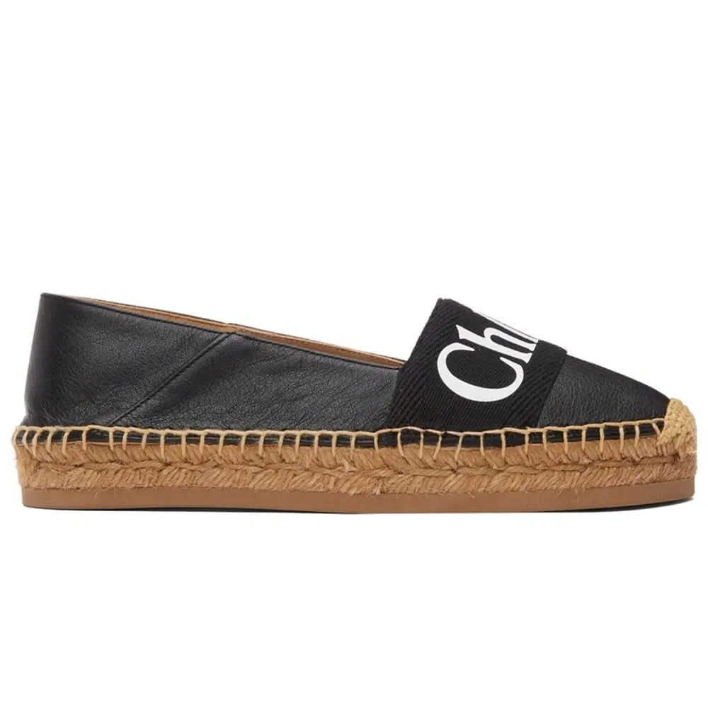 CHLOÉ Black Woody Espadrilles