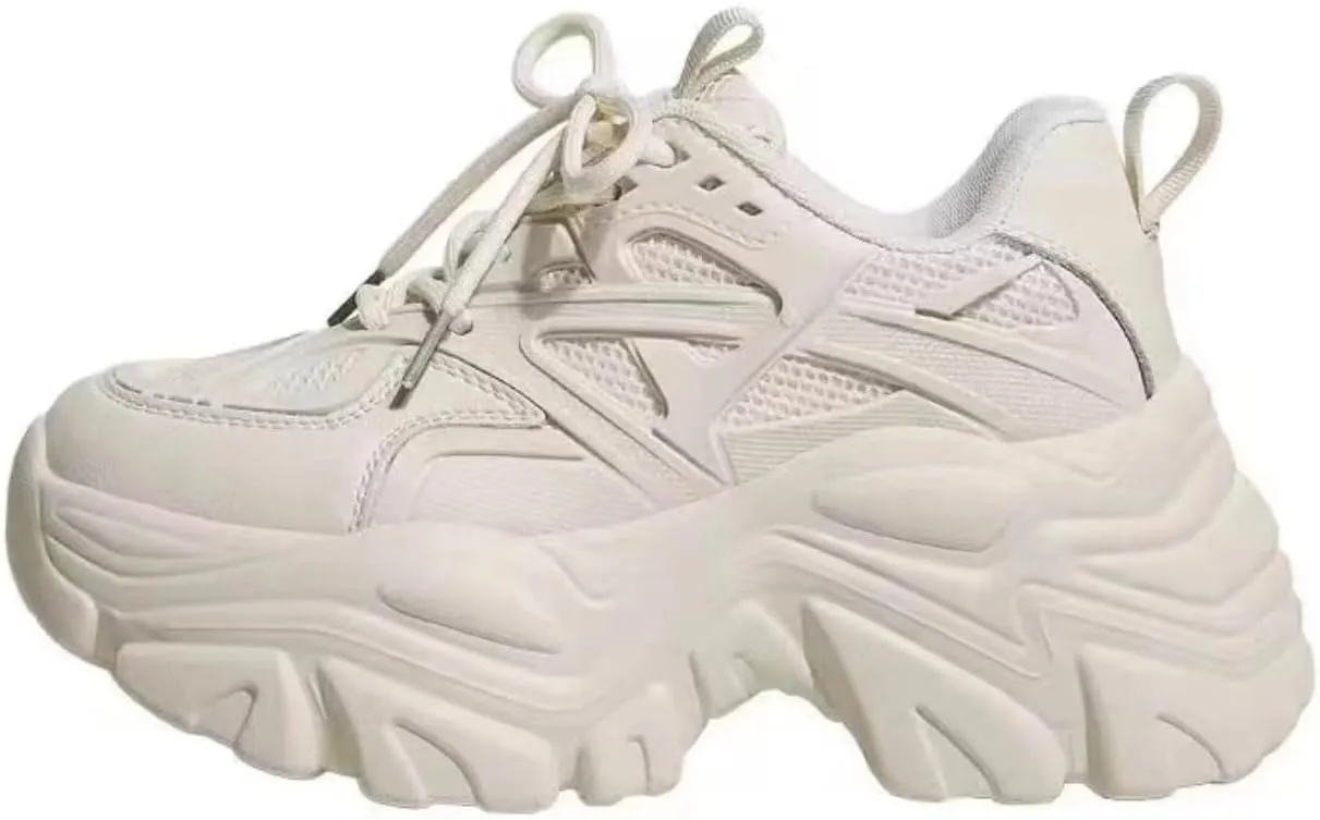 Chunky Fashion Sneakers for Women & Girls Streetwear 2.8-Inch Platform Walking Shoes Travel & Gift
