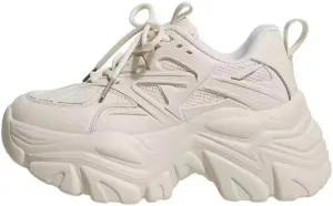 Chunky Fashion Sneakers for Women & Girls Streetwear 2.8-Inch Platform Walking Shoes Travel & Gift