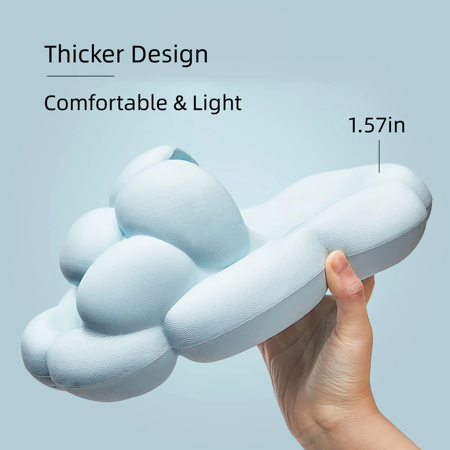 Cloud Bubble Slippers for Women and Men, Non-Slip Quick Drying Bathroom Sandals, Cushion Thick Sole Cloudies Slides for Indoor and Outdoor